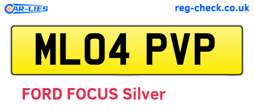 ML04PVP are the vehicle registration plates.
