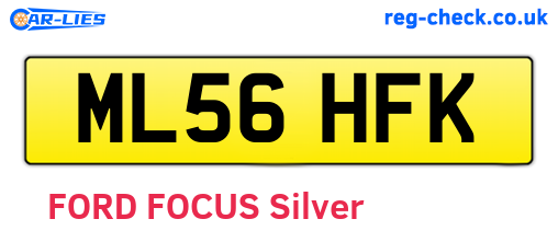 ML56HFK are the vehicle registration plates.