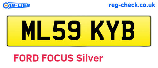 ML59KYB are the vehicle registration plates.
