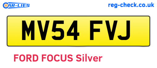MV54FVJ are the vehicle registration plates.