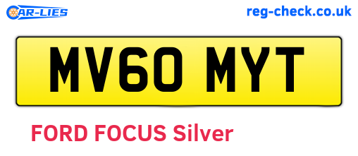 MV60MYT are the vehicle registration plates.