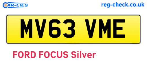MV63VME are the vehicle registration plates.