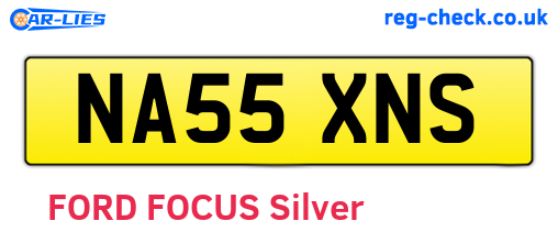 NA55XNS are the vehicle registration plates.
