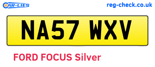 NA57WXV are the vehicle registration plates.