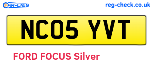 NC05YVT are the vehicle registration plates.