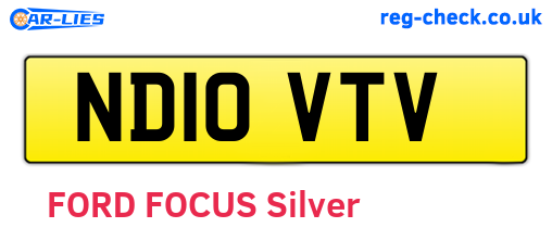 ND10VTV are the vehicle registration plates.