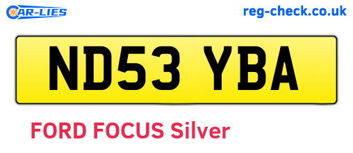 ND53YBA are the vehicle registration plates.