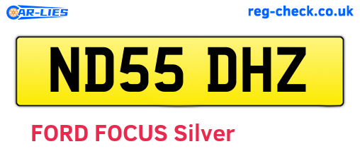 ND55DHZ are the vehicle registration plates.