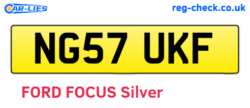 NG57UKF are the vehicle registration plates.