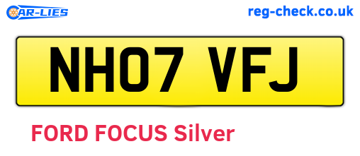 NH07VFJ are the vehicle registration plates.