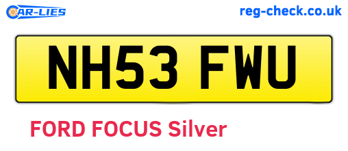 NH53FWU are the vehicle registration plates.
