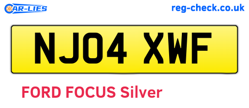NJ04XWF are the vehicle registration plates.