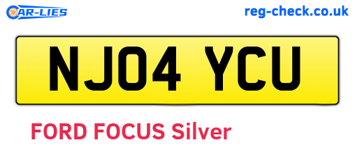NJ04YCU are the vehicle registration plates.