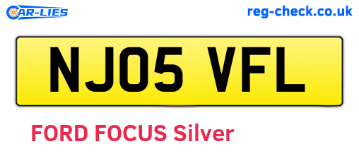 NJ05VFL are the vehicle registration plates.