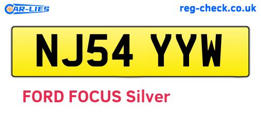 NJ54YYW are the vehicle registration plates.