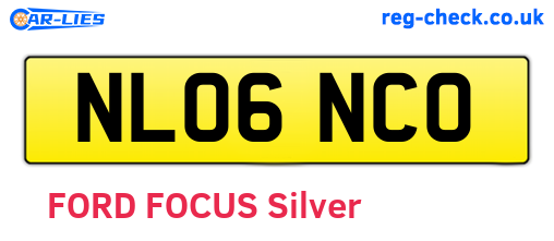 NL06NCO are the vehicle registration plates.