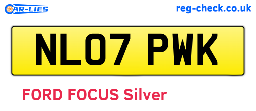 NL07PWK are the vehicle registration plates.