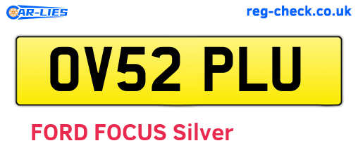 OV52PLU are the vehicle registration plates.