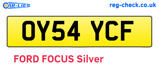 OY54YCF are the vehicle registration plates.