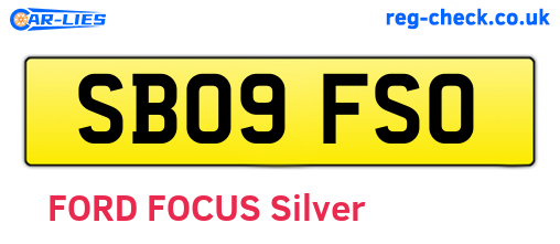 SB09FSO are the vehicle registration plates.