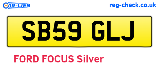 SB59GLJ are the vehicle registration plates.