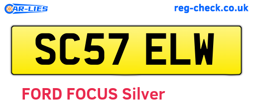 SC57ELW are the vehicle registration plates.