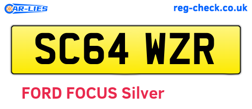 SC64WZR are the vehicle registration plates.