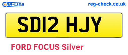 SD12HJY are the vehicle registration plates.