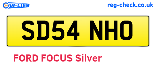 SD54NHO are the vehicle registration plates.