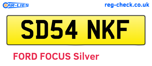 SD54NKF are the vehicle registration plates.