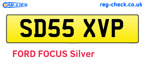 SD55XVP are the vehicle registration plates.