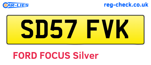 SD57FVK are the vehicle registration plates.