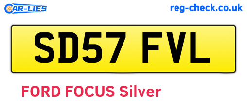 SD57FVL are the vehicle registration plates.
