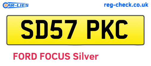 SD57PKC are the vehicle registration plates.