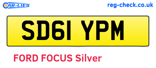 SD61YPM are the vehicle registration plates.