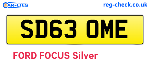 SD63OME are the vehicle registration plates.