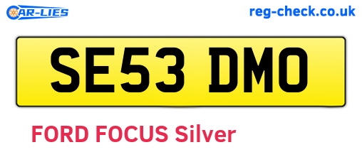 SE53DMO are the vehicle registration plates.
