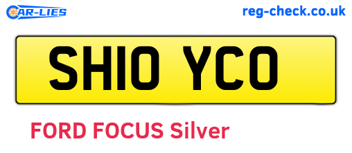 SH10YCO are the vehicle registration plates.