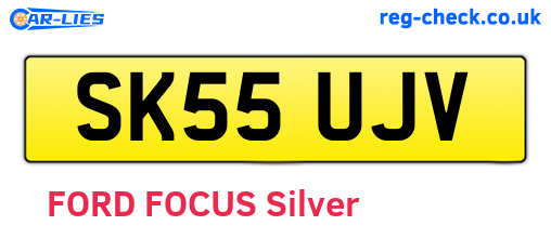 SK55UJV are the vehicle registration plates.