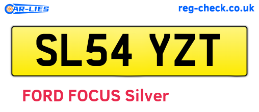 SL54YZT are the vehicle registration plates.