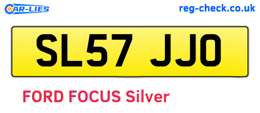 SL57JJO are the vehicle registration plates.