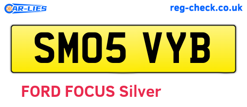 SM05VYB are the vehicle registration plates.