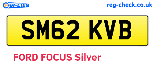 SM62KVB are the vehicle registration plates.