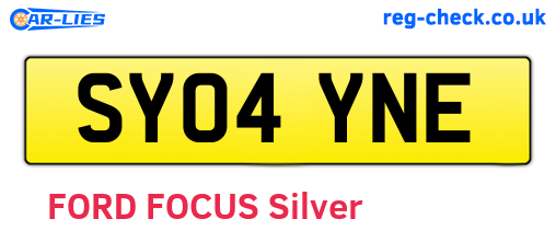 SY04YNE are the vehicle registration plates.