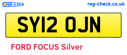 SY12OJN are the vehicle registration plates.