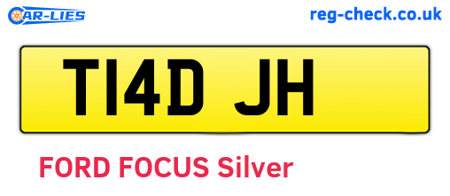 T14DJH are the vehicle registration plates.