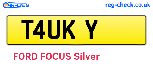 T4UKY are the vehicle registration plates.