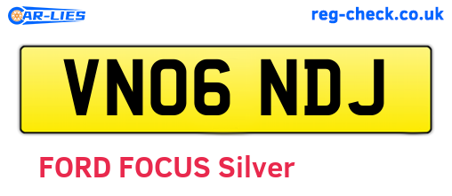 VN06NDJ are the vehicle registration plates.