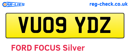 VU09YDZ are the vehicle registration plates.