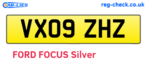 VX09ZHZ are the vehicle registration plates.